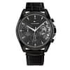 Tommy Hilfiger Men’s Quartz Leather Strap Black Dial 44mm Watch 1710452