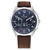 Tommy Hilfiger Men’s Quartz Leather Strap Blue Dial 45mm Watch 1791855