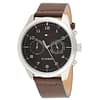 Tommy Hilfiger Men’s Quartz Leather Strap Grey Dial 44mm Watch 1791785