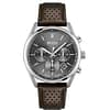 Hugo Boss Men’s Quartz Leather Strap Gray Dial 44mm Watch 1513815