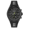 Hugo Boss Men’s Sport Quartz Silicone Strap Black Dial 46mm Watch 1513859