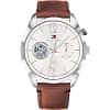 Tommy Hilfiger Men’s Quartz Leather Strap White Dial 44mm Watch 1791550