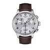 TISSOT Men’s Swiss Made Quartz Brown Leather Strap Silver Dial 45mm Watch T116.617.16.037.00