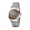 Gucci Men’s Analog Quartz Stainless Steel Brown Dial 38mm Watch YA126406