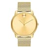 Movado Men’s Quartz Swiss Made Stainless Steel Gold Dial 44mm Watch 3600373