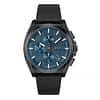 Hugo Boss Men’s Quartz Black Leather Strap Blue Dial 46mm Watch 1513883