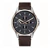 Tommy Hilfiger Men’s Analogue Quartz Brown Leather Strap Grey Dial 46mm Watch 1791615