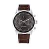 Tommy Hilfiger Men’s Quartz Leather Strap Grey Dial 44mm Watch 1710422