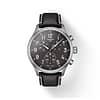 TISSOT Men’s Swiss Made Quartz Black Leather Strap Anthracite Dial 45mm Watch T116.617.16.062.00