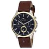 Tommy Hilfiger Men’s Quartz Brown Leather Strap Blue Dial 44mm Watch 1710496