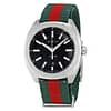 Gucci Men’s Swiss Made Quartz Nylon Strap Black Dial 41mm Watch YA142305