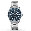 Tag Heuer Aquaracer Men’s Automatic Swiss Made Silver Stainless Steel Blue Dial 41mm Watch WAY211C.BA0928