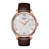 TISSOT Men’s Swiss Made Quartz Brown Leather Strap Silver Dial 42mm Watch T063.610.36.038.00