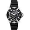 Emporio Armani Men’s Automatic Black Silicone Strap Black Dial 42mm Watch AR60062
