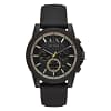 Armani Exchange Men’s Quartz Black Silicone Strap Black Dial 44mm Watch AX1343