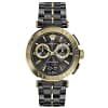 Versace Men’s Quartz Swiss Made Two-tone Stainless Steel Black Dial 45mm Watch VE1D01620