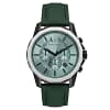 Armani Exchange Men’s Quartz Green Leather Strap Green Dial 44mm Watch AX1725