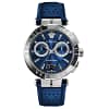 Versace Men’s Quartz Swiss Made Blue Leather Strap Blue Dial 45mm Watch VE1D01220