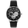 Armani Exchange Men’s Quartz Black Leather Strap Black Dial 42mm Watch AX2745