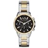 Armani Exchange Women’s Quartz Two Tone Stainless Steel Black Dial 36mm Watch AX4329