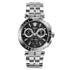 Versace Men’s Quartz Swiss Made Silver Stainless Steel Black Dial 45mm Watch VBR080017