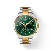 TISSOT Men’s Swiss Made Quartz Two-tone Stainless Steel Green Dial 45mm Watch T116.617.22.091.00