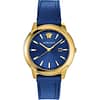Versace Men’s Quartz Swiss Made Blue Leather Strap Blue Dial 42mm Watch VELQ00319
