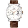 Tommy Hilfiger Men’s Quartz Leather Strap Silver Dial 44mm Watch 1710450