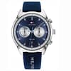 Tommy Hilfiger Men’s Quartz Silicone Strap Blue Dial 44mm Watch 1791781