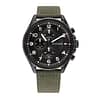 Tommy Hilfiger Men’s Quartz Green Nylon Strap Black Dial 44mm Watch 1792006