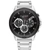 Tommy Hilfiger Men’s Quartz Silver Stainless Steel Black Dial 46mm Watch 1791890