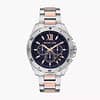 Michael Kors Men’s Quartz Two Tone Stainless Steel Blue Dial 45mm Watch MK9065