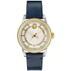 Versace Men’s Quartz Swiss Made Blue Leather Strap Silver Dial 41mm Watch VEPO00120