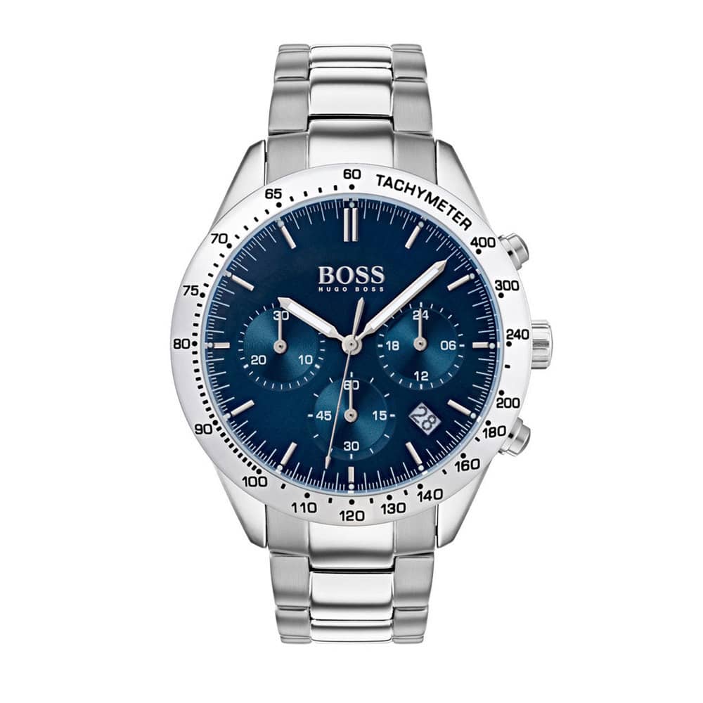 Hugo Boss Men’s Chronograph Quartz Stainless Steel Blue Dial Watch 42mm 1513582