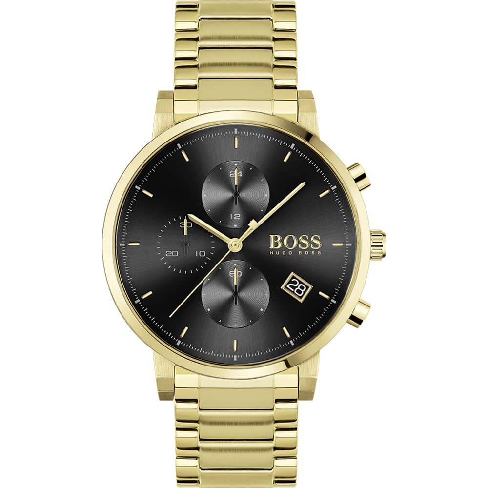 Hugo Boss Men’s Chronograph Quartz Stainless Steel Black Dial Watch 43mm 1513781