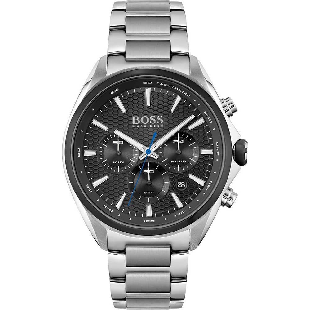 Hugo Boss Men’s Quartz Stainless Steel Black Dial Watch 46mm 1513857