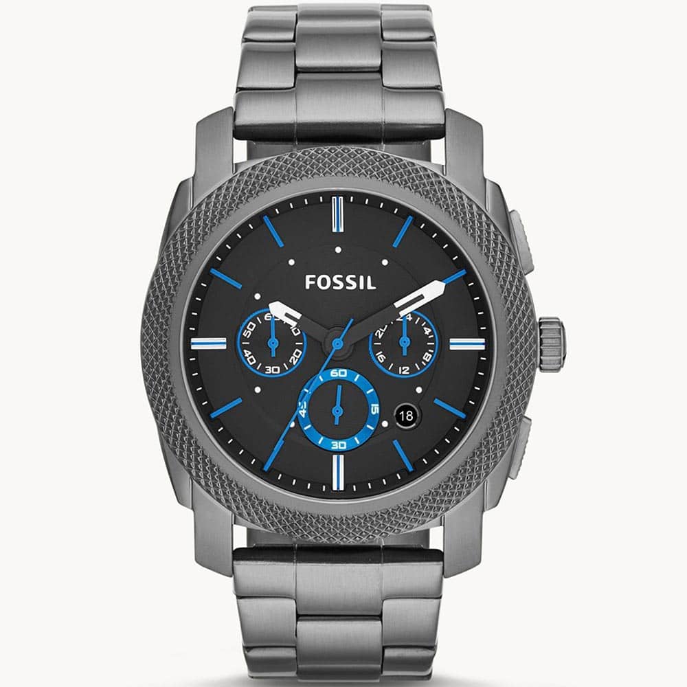 Fossil Men’s Chronograph Quartz Stainless Steel Black Dial 45mm Watch FS4931