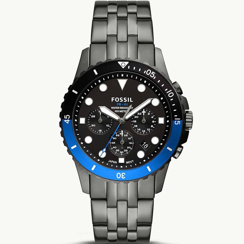 Fossil Men’s Quartz Stainless Steel Black Dial 42mm Watch FS5835