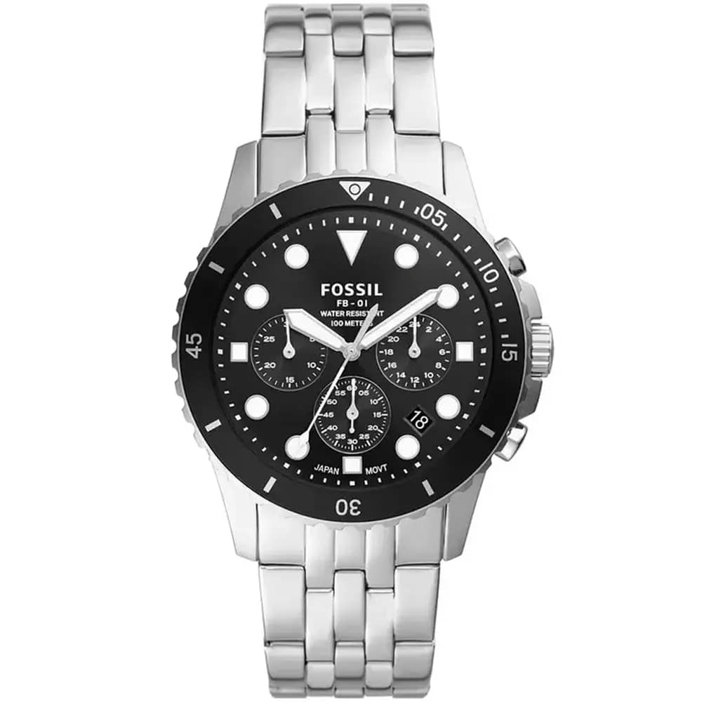 Fossil Men’s Quartz Stainless Steel Black Dial 42mm Watch FS5837