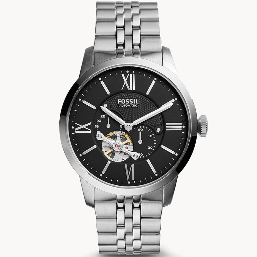 Fossil Men’s Automatic Stainless Steel Black Dial 44mm Watch ME3107