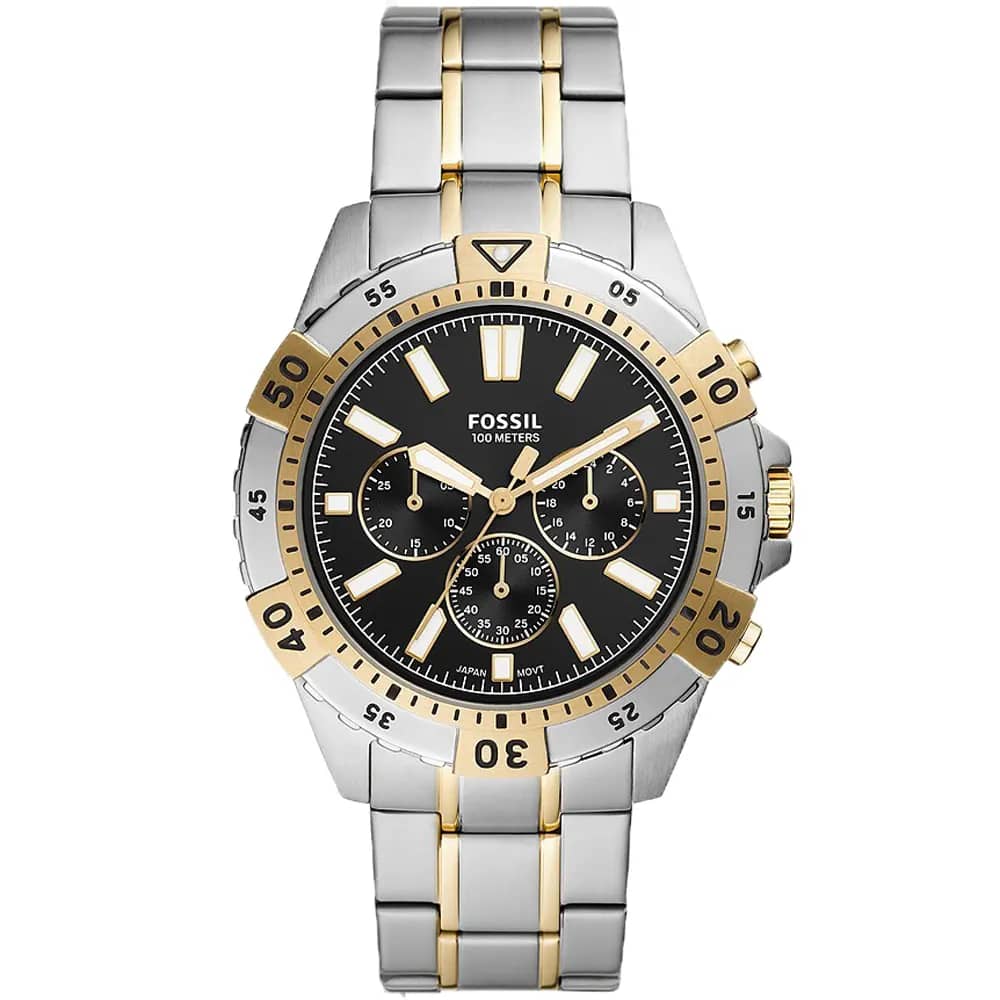 Fossil Men’s Quartz Stainless Steel Black Dial 44mm Watch FS5771