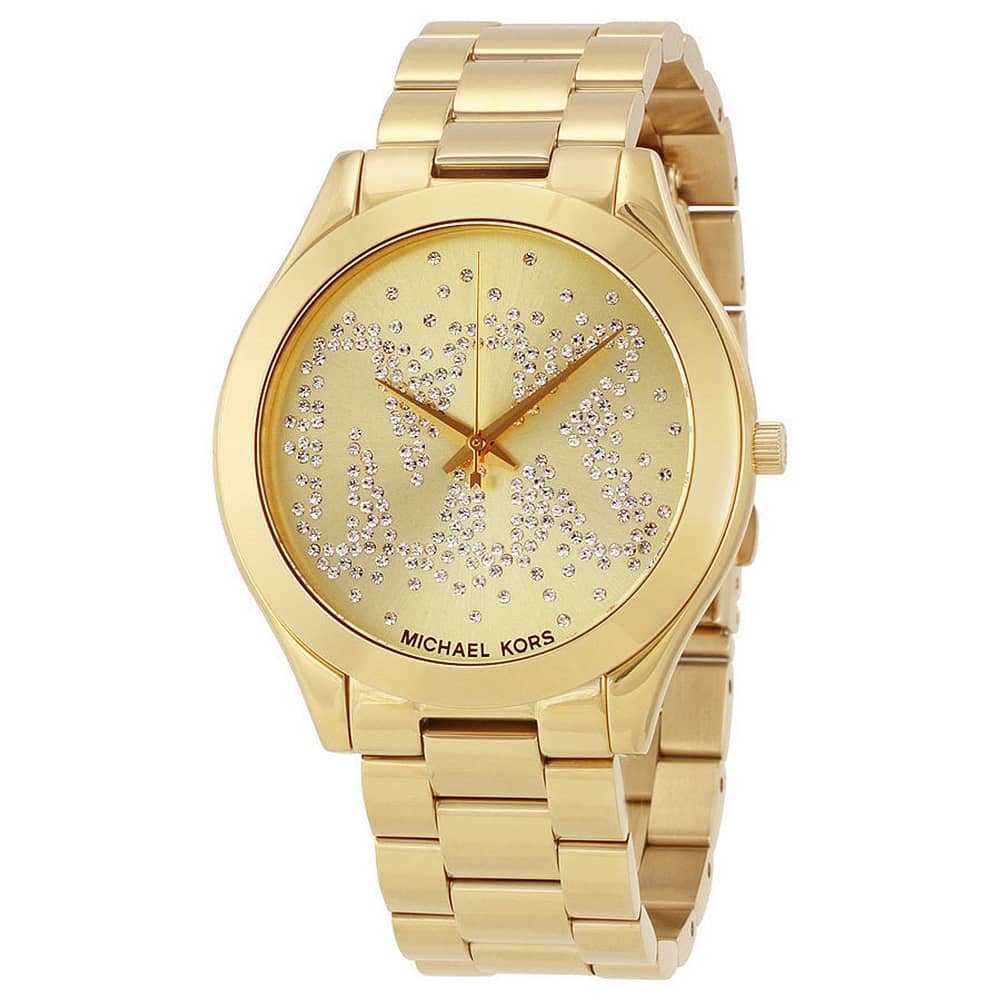 Michael Kors Women’s Quartz Gold Stainless Steel Gold Dial 39mm Watch MK3590