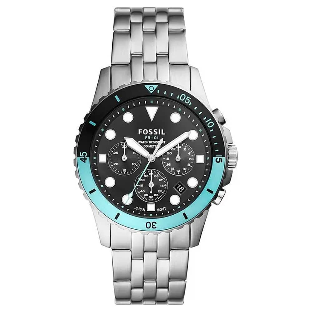 Fossil Men’s Quartz Stainless Steel Black Dial 42mm Watch FS5827