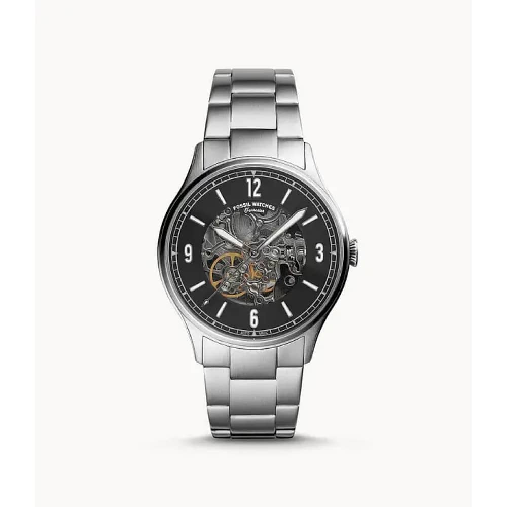 Fossil Men’s Automatic Stainless Steel Black Dial 42mm Watch ME3180