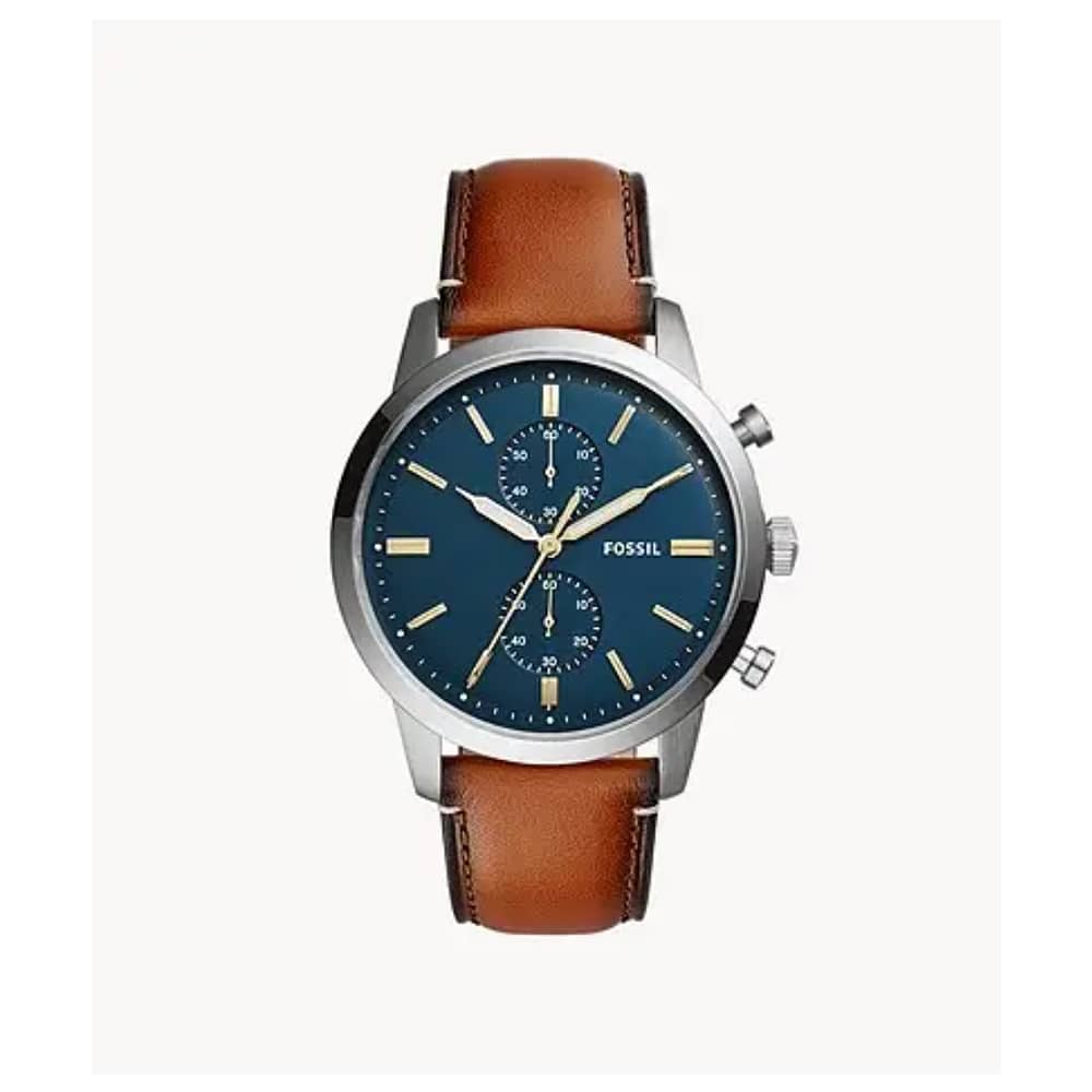 Fossil Men’s Quartz Stainless Steel Blue Dial 44mm Watch FS5279