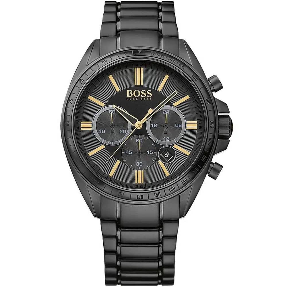 Hugo Boss Men’s Chronograph Quartz Stainless Steel Black Dial 45mm Watch 1513277