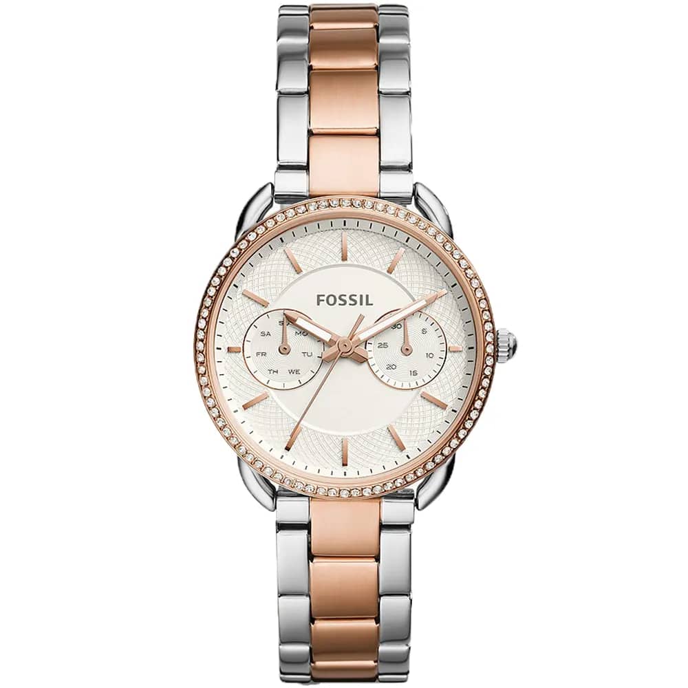 Fossil Women’s Quartz Stainless Steel Silver Dial 35mm Watch ES4396