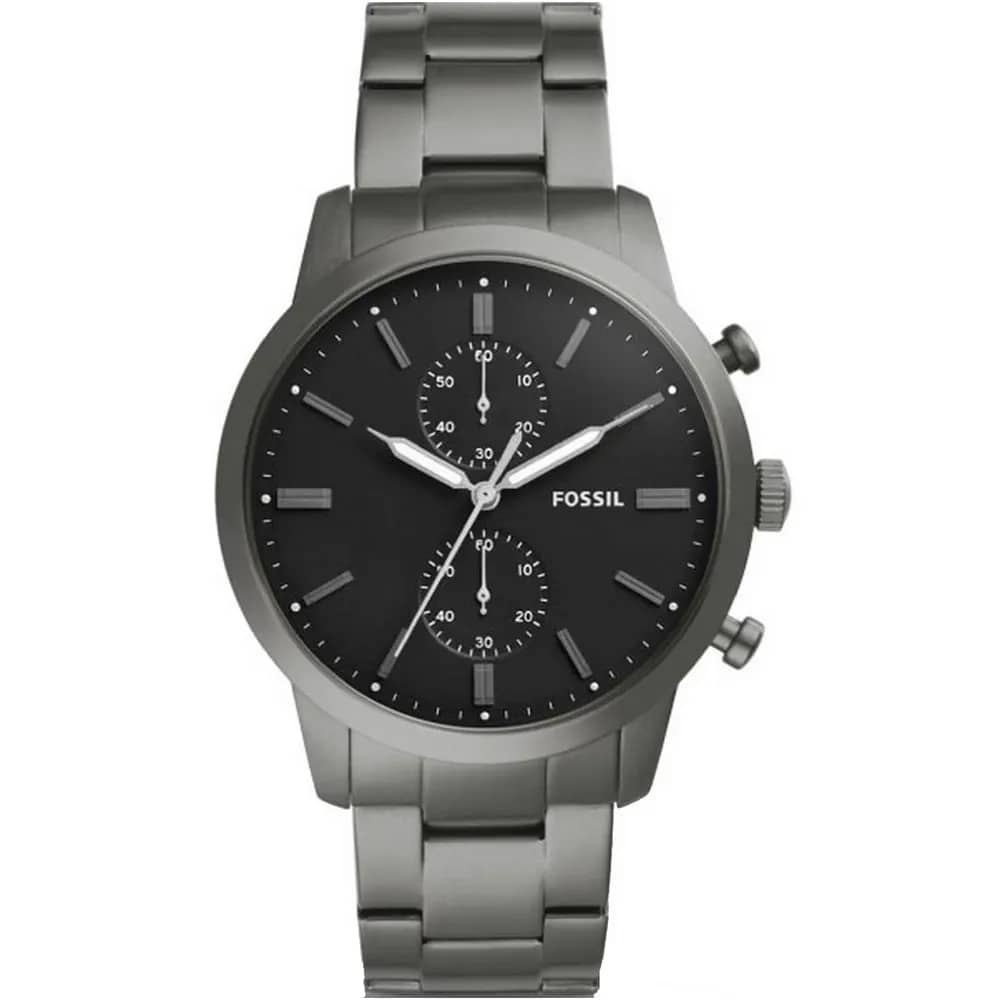 Fossil Men’s Quartz Stainless Steel Black Dial 44mm Watch FS5349