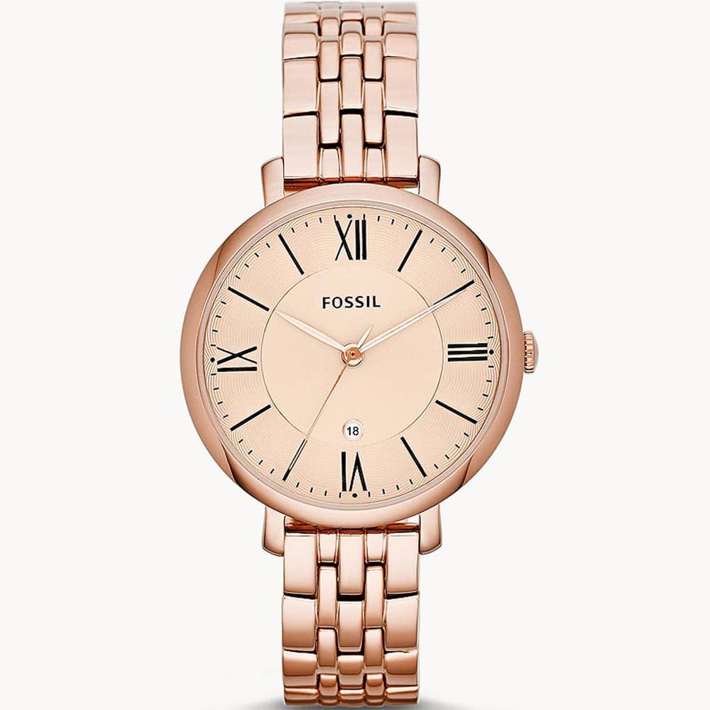 Fossil Women’s Quartz Stainless Steel Rose Gold Dial 36mm Watch ES3435