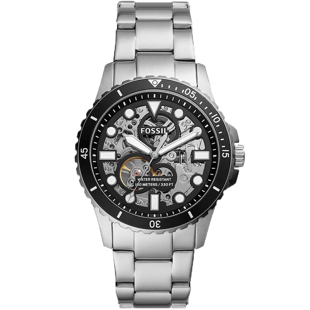 Fossil Men’s Automatic Stainless Steel Black Dial 42mm Watch ME3190
